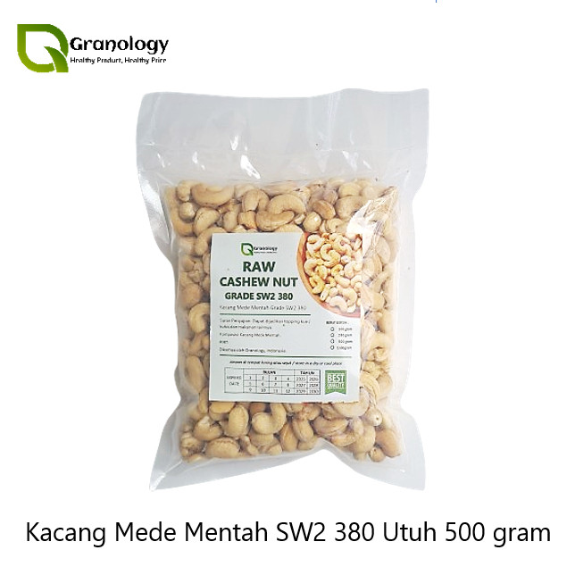 

(RAW) Kacang Mede Mentah Premium / Raw Cashew Nut Grade SW2 380 - 500 gram