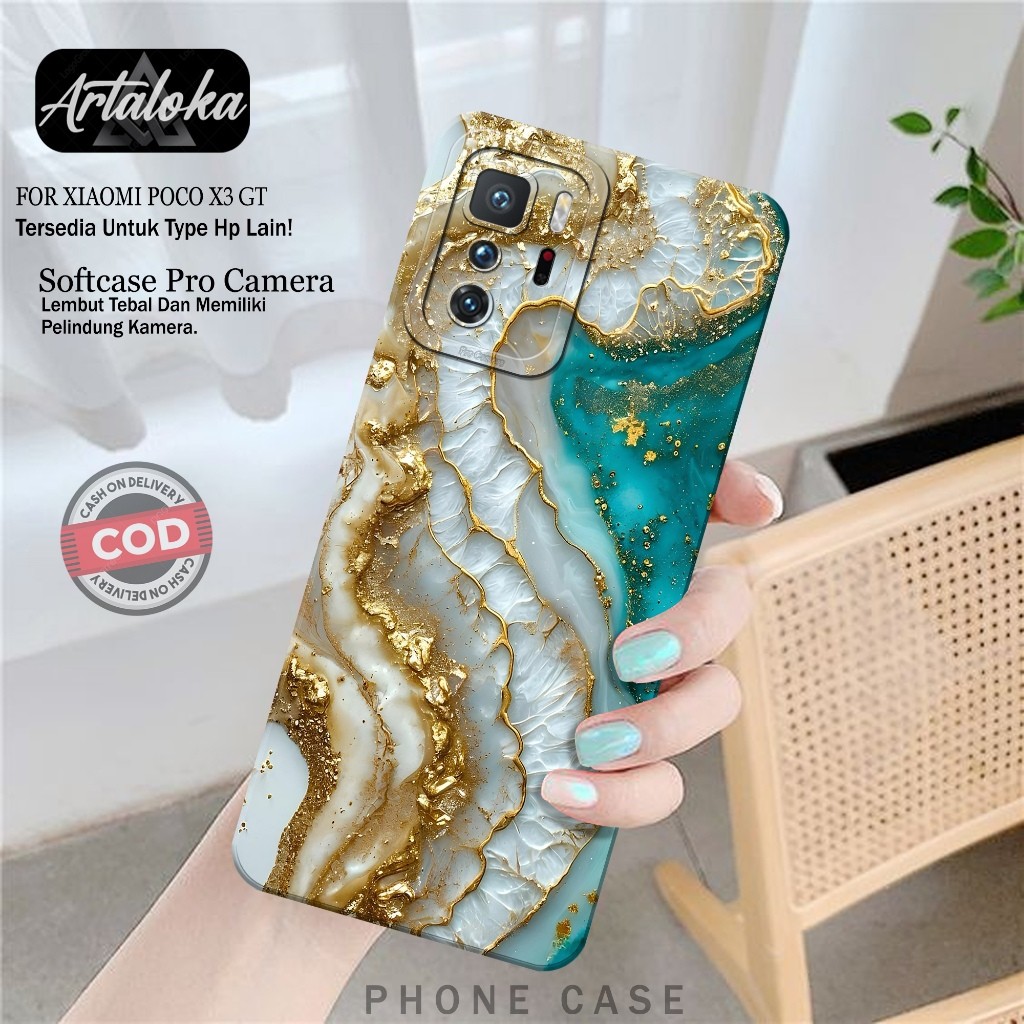 Softcase Hp Xiaomi Poco X3 GT Fashion Case Abstrak Case Poco X3 GT Silikon TPU Pro Camera Casing Xia