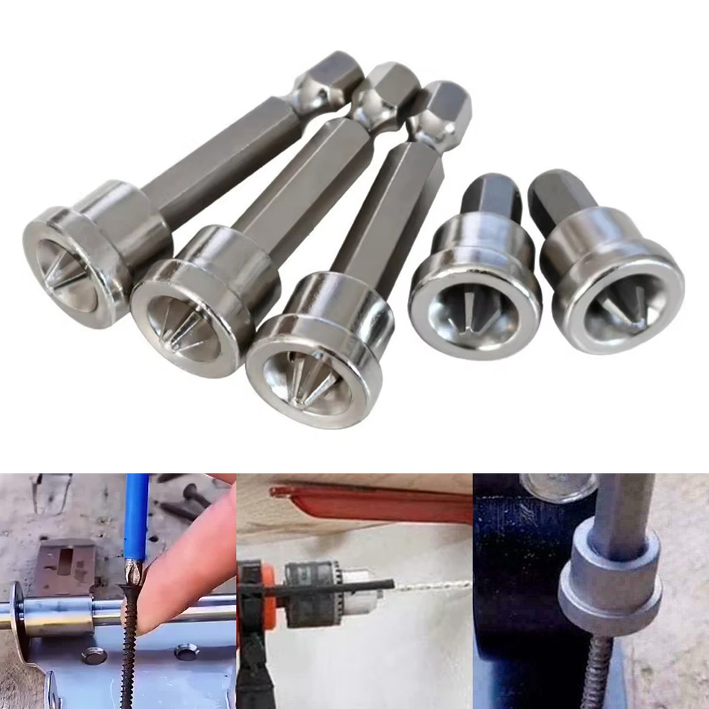 5pcs Bit obeng magnetik Mata obeng hex shank magnetik 25/50mm mata obeng hexagonal set