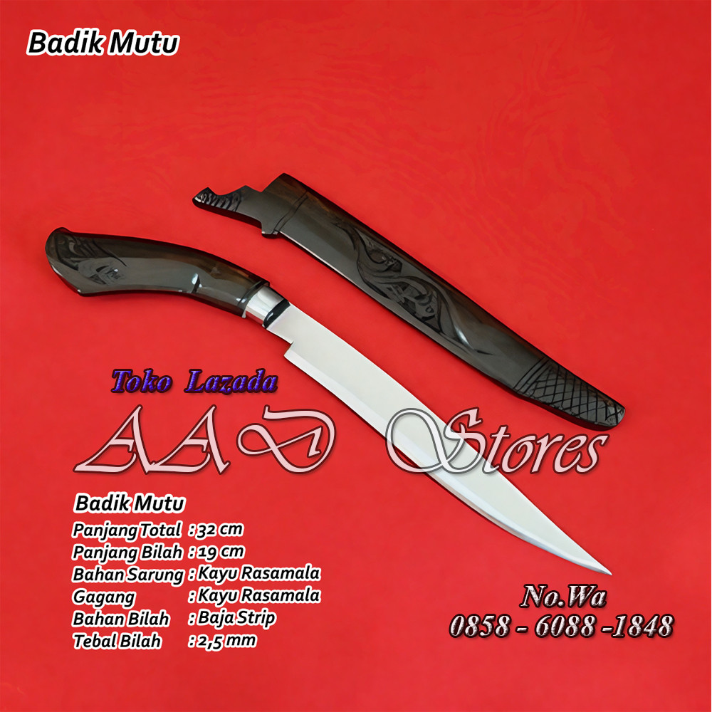 Pisau badik Ukir Pendek Pisau sembelih rasamala baja