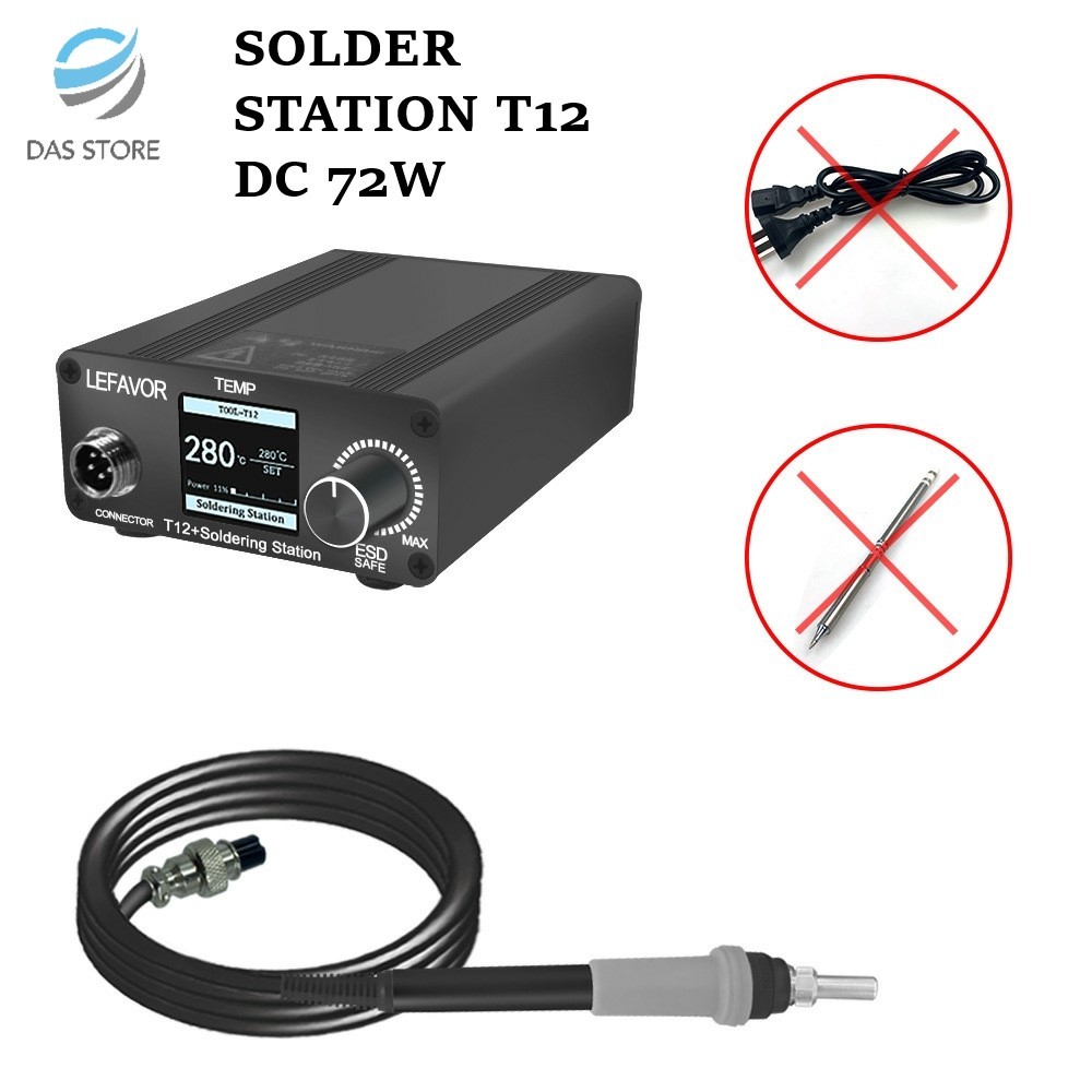 SOLDER station T12 levafor elektronik versi DC baru besi Digital daya 72 watt Modul dan handle solde