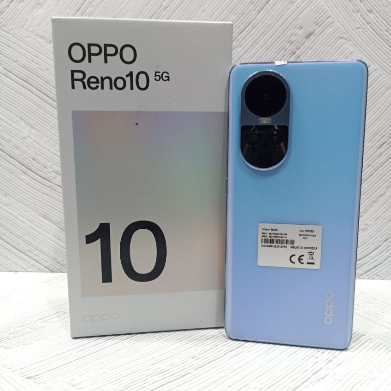 Oppo Reno 10 5G 8/256 GB Handphone Second Bekas Fullset