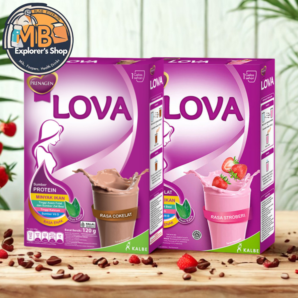 Prenagen lova Ibu Hamil 120gr Rasa Coklat Dan Strawberry Susu  Promil Menyusui Lovamil MB Explorer