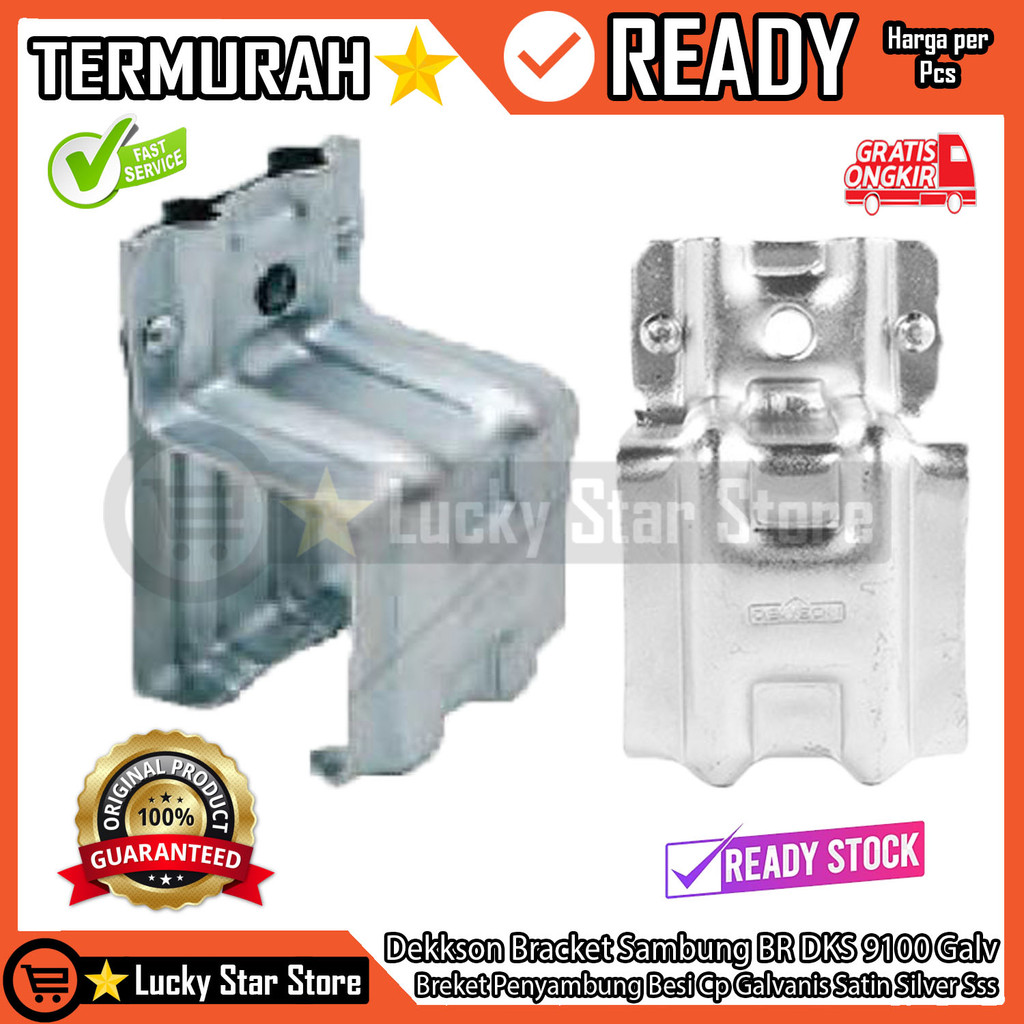 Dekkson Breket Sambung Br Dks 9100 Galv Bracket Smping Rail Rel Rell Pintuu Garasi Penyekat Ruangan 