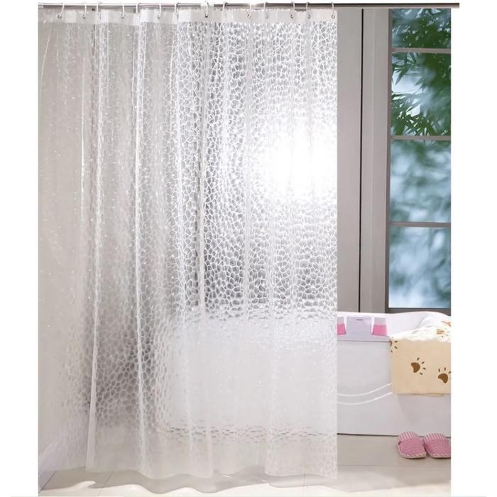 Tirai Kamar Mandi Anti Air 180x200CM / 3D Tirai Mandi Tirai / Tirai Shower Curtain / Tirai Kamar Man