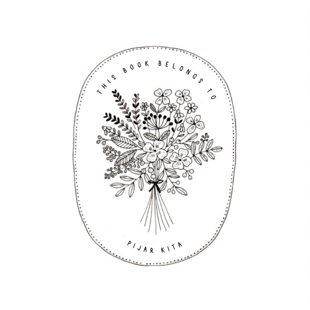 

B-4 | Custom Nama Book Stamp / Stempel Buku Novel Aesthetic Pijarkita