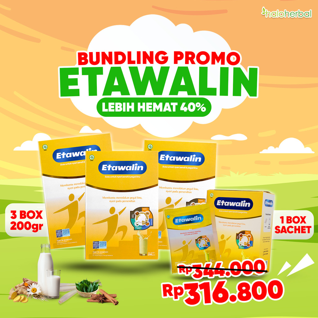 

[Buy 1 Get 3] Promo Bundling Etawalin - Susu Kambing Etawa Atasi Nyeri Tulang & Sendi | HALAL BPOM