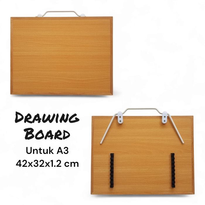 

TERLARIS! Papan Gambar Miring A3 A2, Drawing Board Ringan Lipat - Board A3