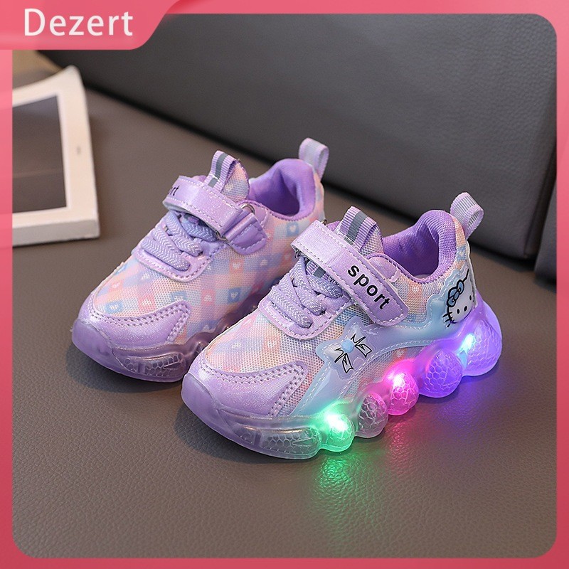 Dezert  Sepatu Anak Perempuan Yang Sangat Lucu Hello Kitty, Sepatu Olahraga Kasual Impor Yang Bernap