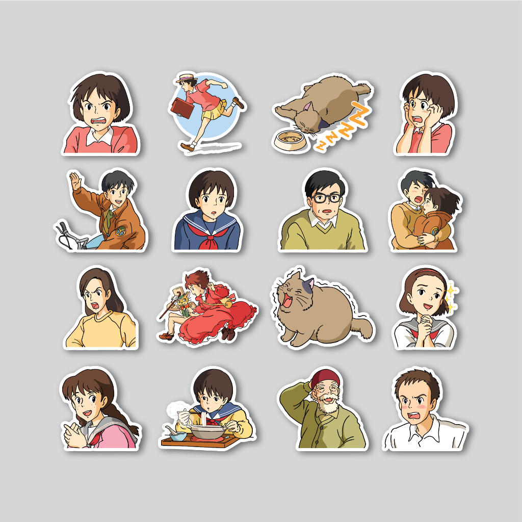 

Sticker Pack Whisper Of The Heart Ghibli | Sticker Tumblr | Stiker Laptop Koper Helm
