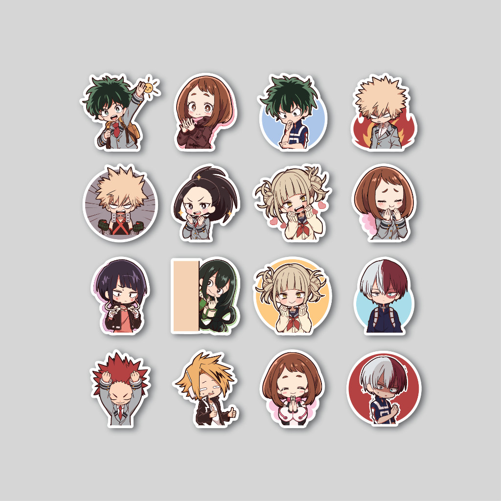 

Sticker Pack Chibi My Hero Academia | Sticker Tumbler | Stiker Laptop Koper Helm