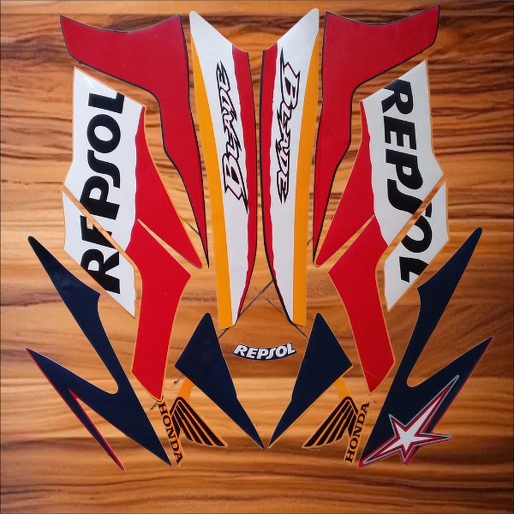 STRIPING STANDART HONDA BLADE REPSOL 2009 STIKER BODY BLADE REPSOL 2009 LIS BODY BLADE 2009 TERMURAH