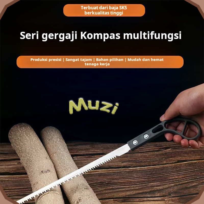 Gergaji koktail gergaji tangan tajam super cepat gagang super keras gergaji taman kecil gergaji ruma