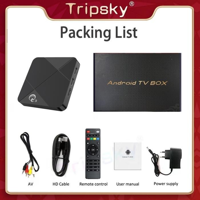 Android Box Tv Ram 2GB 16GB Rom Q3 Android 9 STB Tv Box 4K Smart Tvbox - MINIQ3 TV BOX TERLARISS