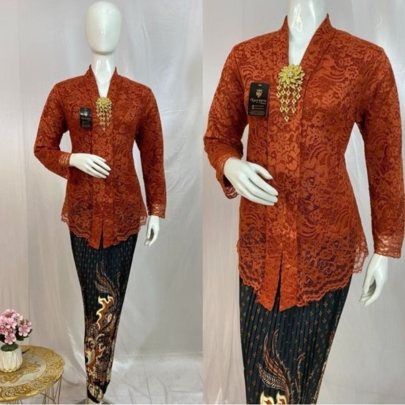 NEW DEALS Ready Kebaya Brokat Floy Kartini Lengan Panjang/Ataan Kebaya Kartini Brokat/kebaya