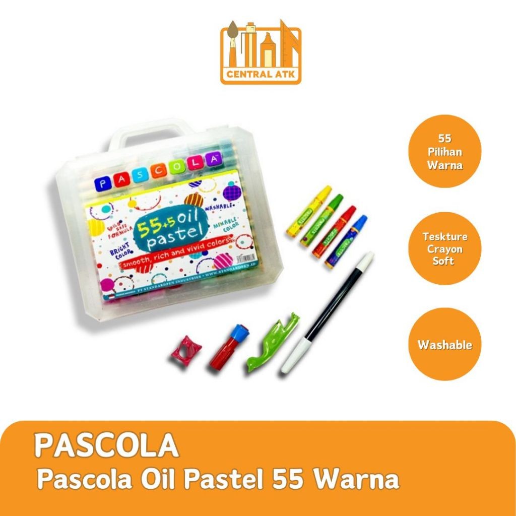 

CRAYON / OIL PASTEL PASCOLA ISI 55 WARNA
