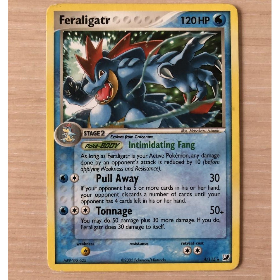 Feraligatr 4/115 Rare Theme Deck Pokemon TCG Card Charizard Blastoise