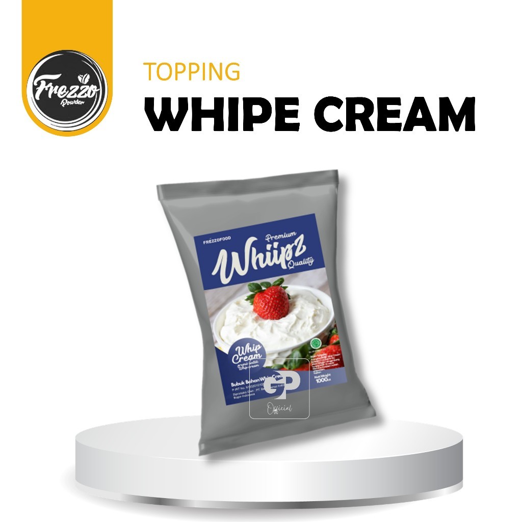 

Whipped Cream Bubuk 1kg Topping Whip Cream Rasa Vanila Frezzo Frosir Powder