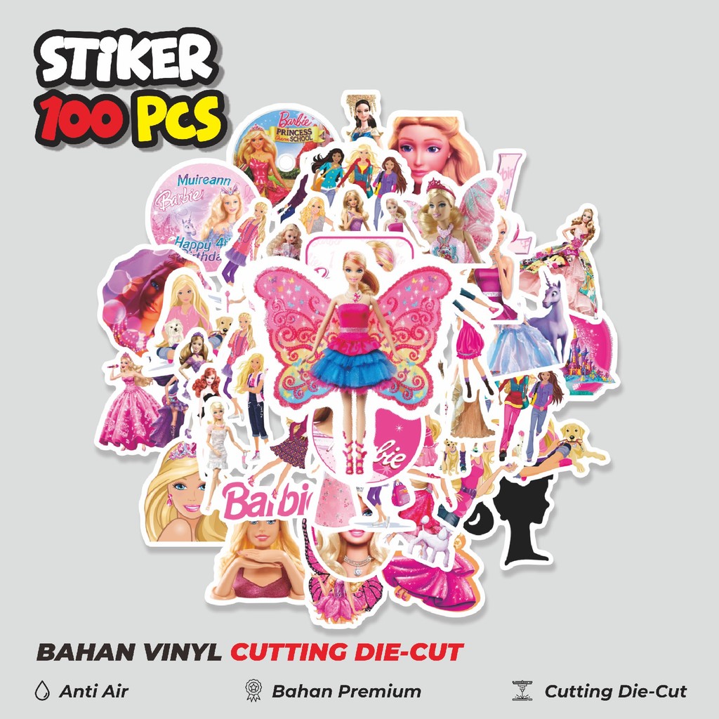 

Terbaru! 50 pcs Sticker Kartun Barbie Sticker Dekorasi Lucu Kreatif untuk Notebook, Skateboard, HP