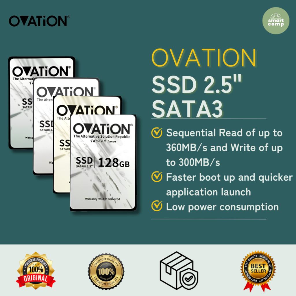 OVATION SSD 128GB / 256GB / 512GB / 1TB 2.5" SATA3 SSD Internal SSD SATA  RESMICO