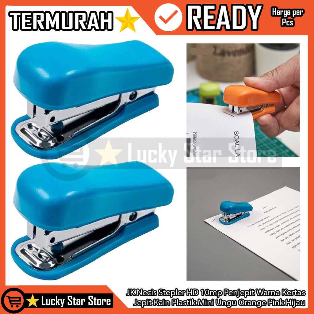 

JK Stapler Stepler Jepretan Hd 10mp Kecil Mini Hekter Warna Staples Steples Tangan Pendek Alat Strapler Hecter Kertas Plastik Jekrekan Ceklekan Pengokot Kokot Pemaut Necis Setepler XNDL Seteples Jepit Penjepit