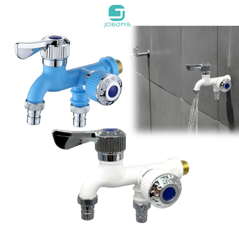 Keran Cabang Shower Kran Air Double Plastik Kamar Mandi Toilet