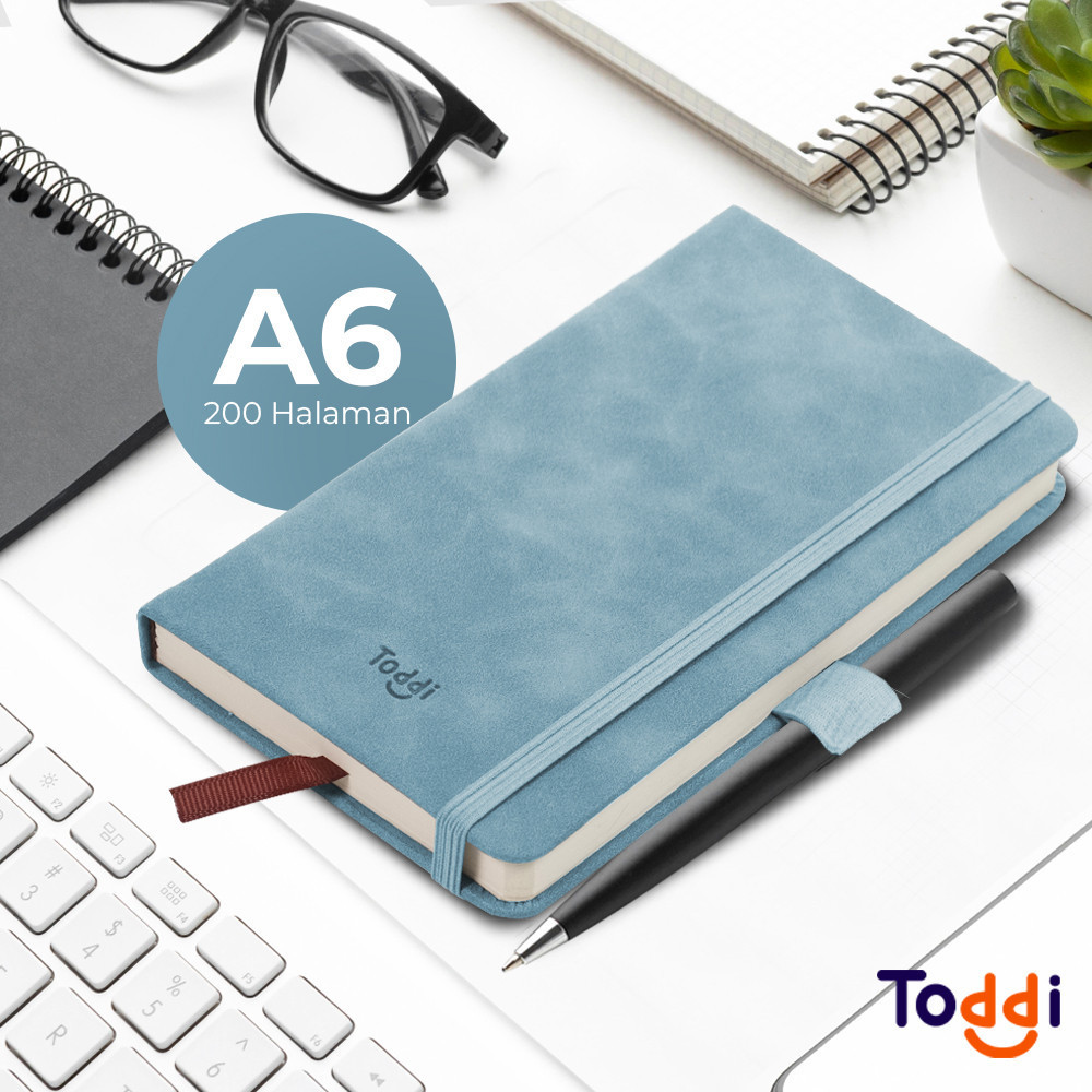

02 - Toddi Buku Jurnal Hardcover Notebook Diary 70GSM 200 Halaman Grid A6 SALE