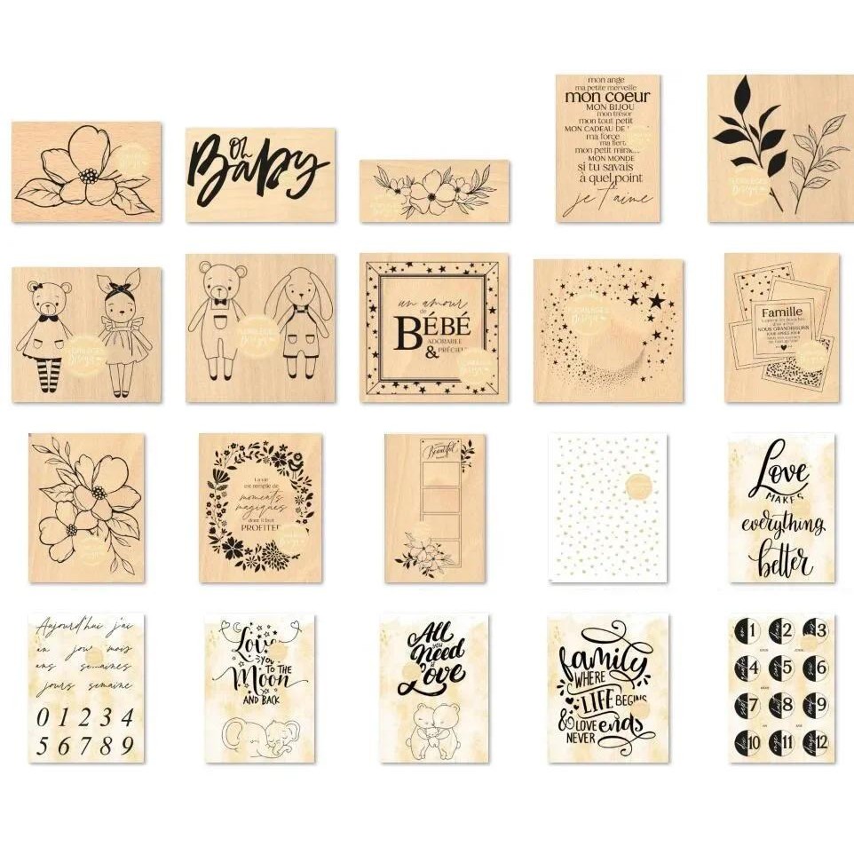 

2023 New French Clear Stamp DIY CcrapbookingCard Making A7301