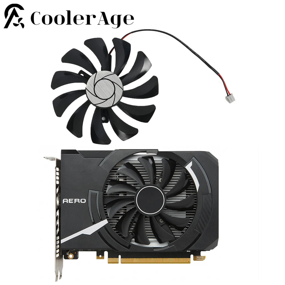 85MM HA9010H12F-Z GTX1650 2Pin Video Card Fan For MSI GeForce GTX 1650 AERO ITX 4G OC Graphics Card 