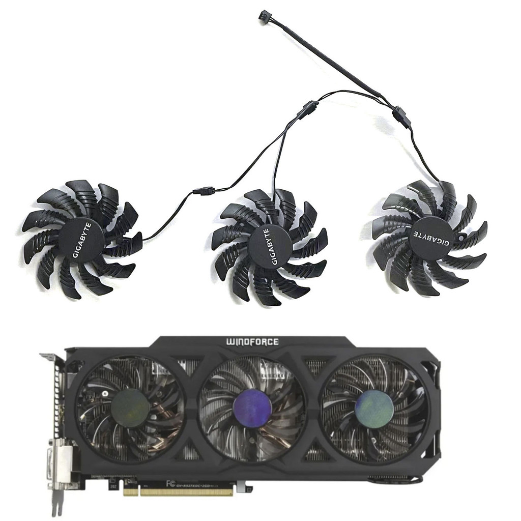 Brand new 3 FAN 75MM 3PIN PLD08010S12H suitable for Gigabyte AMD Radeon R9 270X 280X 290X WINDFORCE 