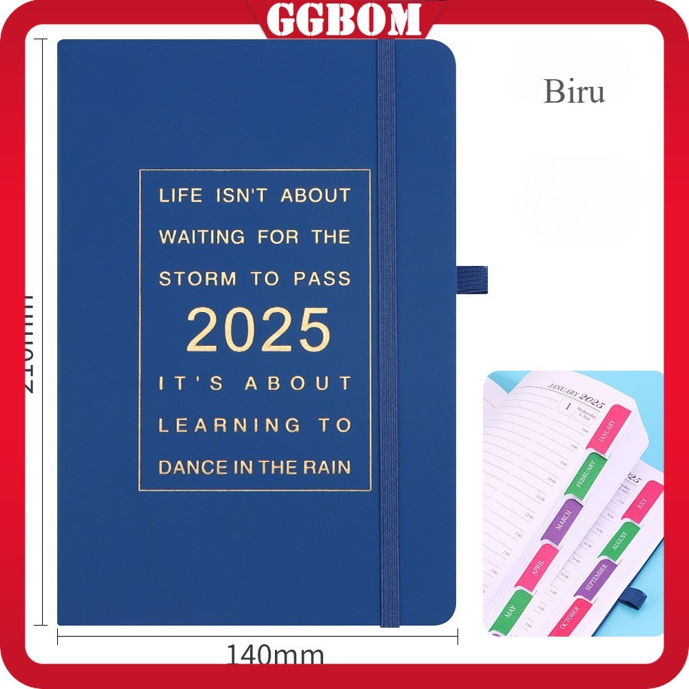 

Ready Buku Agenda Softcover Monthly Planner Notebook 304 Halaman Buku Rancangan 2025 Kulit PU Premium A5