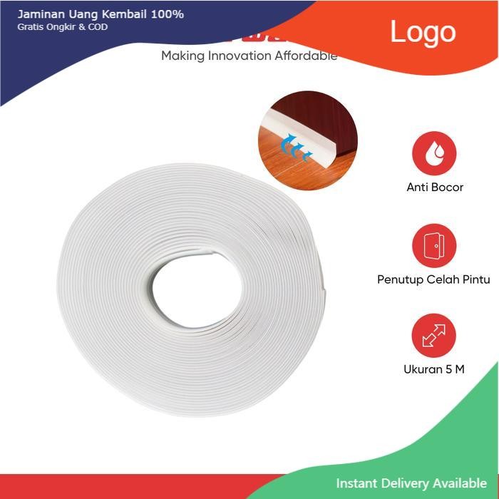 

TaffHOME Lakban Rubber Flex Door Seal Strip Bottom Waterproof - TP39 - 35 MM X 5 M