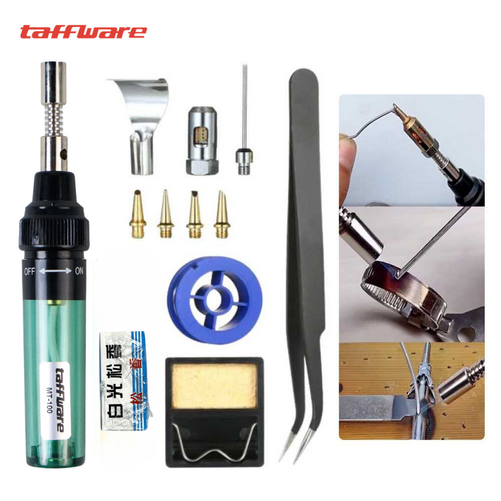 (100% ORI) Taffware Solder Gas Butane Portable Iron Pen - MT-100