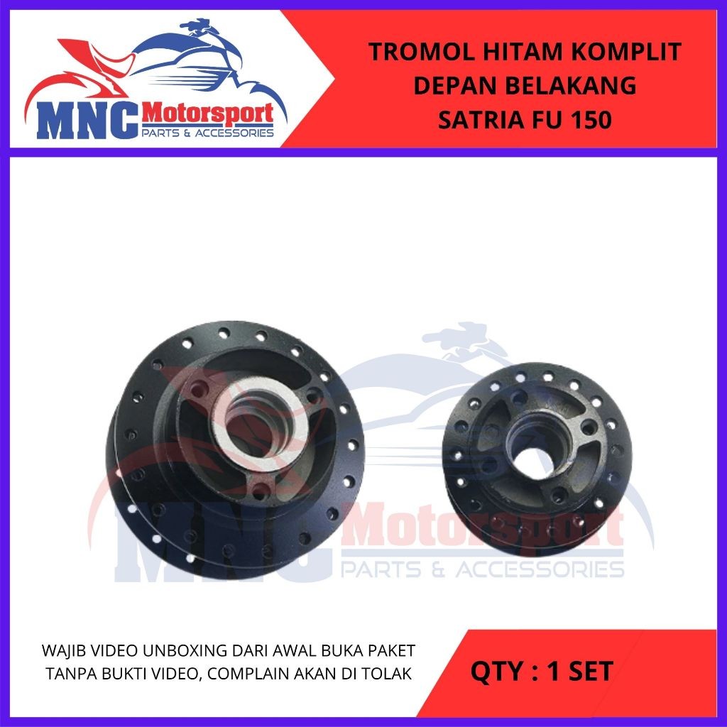 TROMOL HITAM DEPAN BELAKANG SATRIA FU 150 BAHAN TEBAL DAN BERKUALITAS