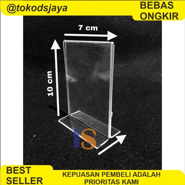 

PROMO 10 x 7 cm - Akrilik Nomor Meja Selip Kertas Potrait T tebal 2mm Acrylic Stand - 10x7 PT