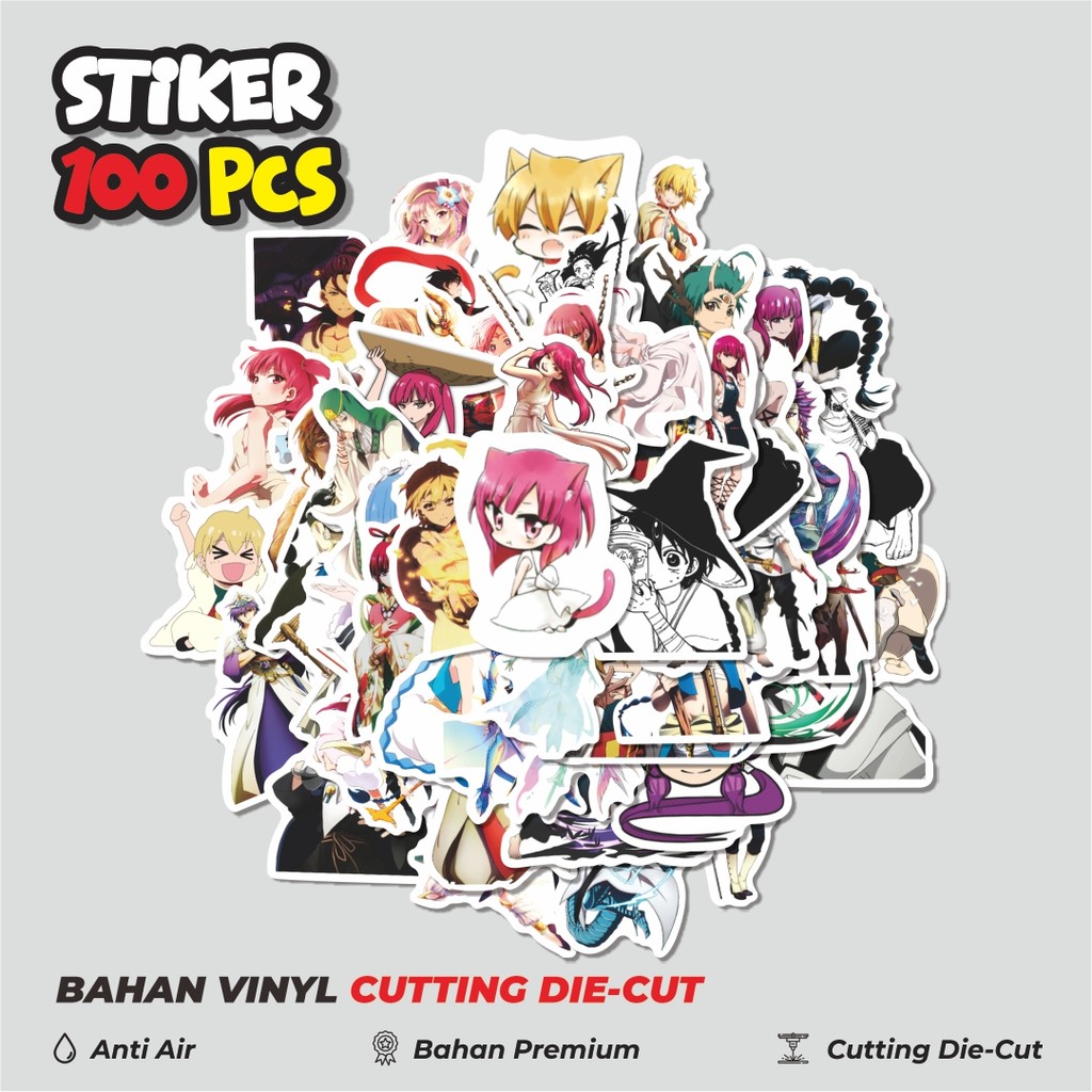 

Terbaru! 50 pcs Sticker Anime Magi The Labyrinth (Magi: Meikyū no Majutsu) Sticker Dekorasi Lucu Kreatif untuk Notebook, Skateboard, HP