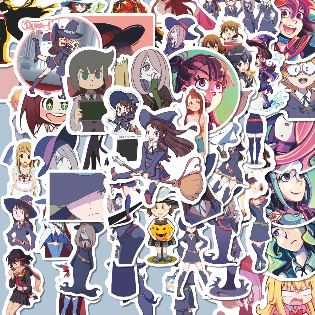 

100PCS Lucu Little Witch Academia (Ritoru Witchi Akademia) Stiker Aesthetic Stiker Anti Air Stikers Berperekat Waterproof sticker decal buat Motor Helm Buku Journal Koper Casing HP Laptop Botol Minum Hadiah anak
