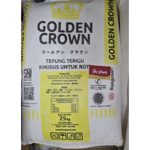 

Tepung protein tinggi Golden Crown 25kg