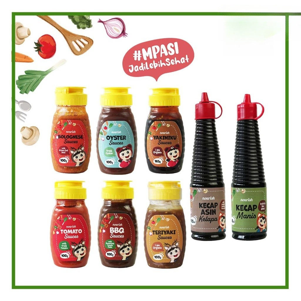 

Organik - Saus Bumbu MPASI Nourish (Bebas MSG & Pengawet) | Kecap Organik & Alami untuk Bayi