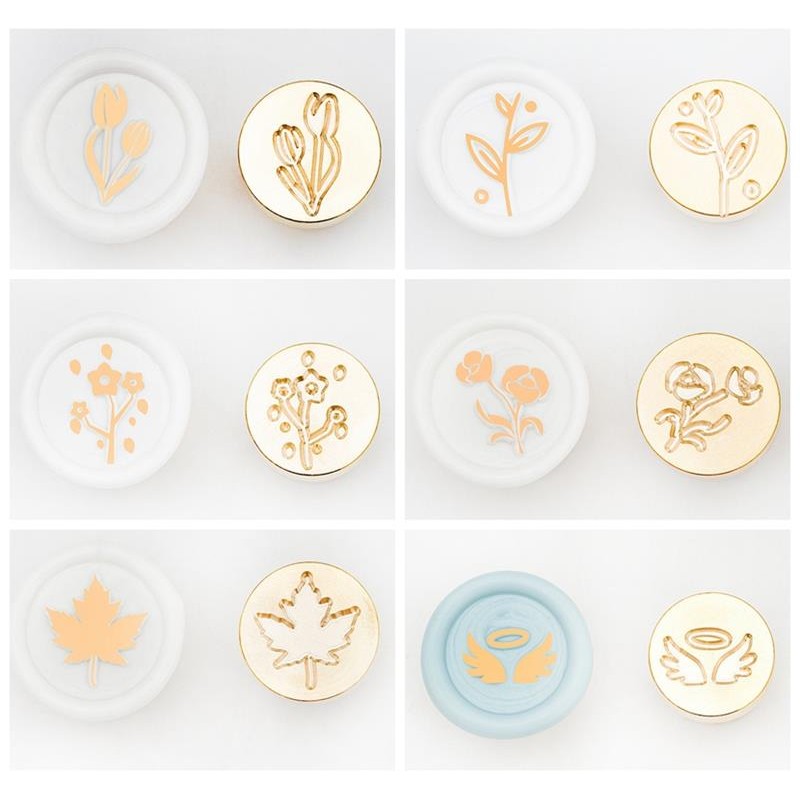 

1.5cm Wax Seal Stamp Vintage Craft Sealing Stamp Head For Cards Envelopes Wedding Invitations Gift Packaging Scrapbooking