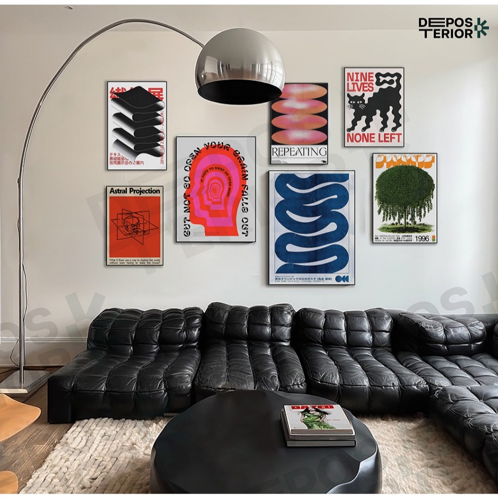 Poster Frame Aesthetic Hitam Putih Laser Printer