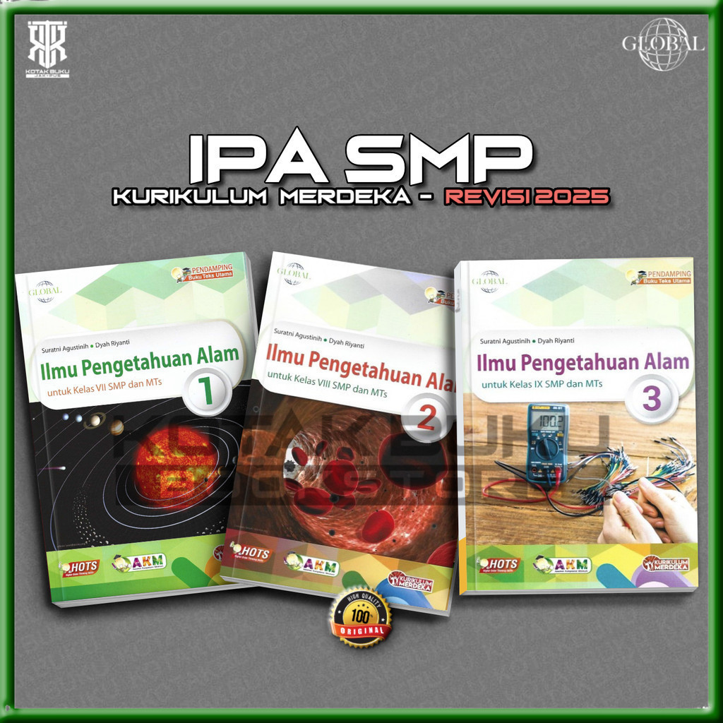 [ TS ] Buku IPA kelas 7 8 9 SMP Kurikulum Merdeka / IPA SMP / Global / Tiga Serangkai / Revisi 2026