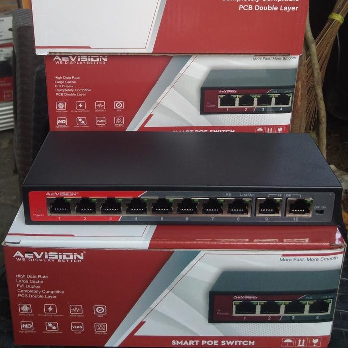SWITCH POE 8 PORT+2 UPLINK AEVISION SMART POE 8 PORT