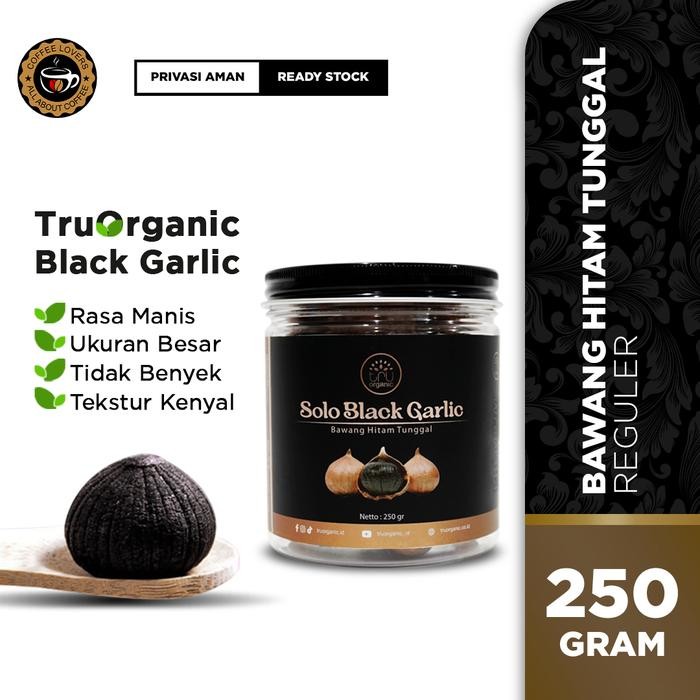 

TruOrganic Black Garlic Reguler Ukuran Besar 250g Bawang Hitam Tunggal Bawang Kesehatan Terlaris