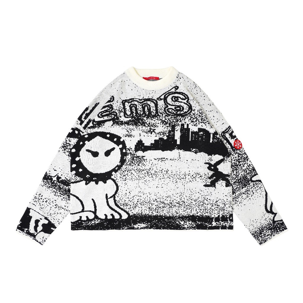 Unfinished Knit Premss - "CATS" Wh Ukuran S-XL