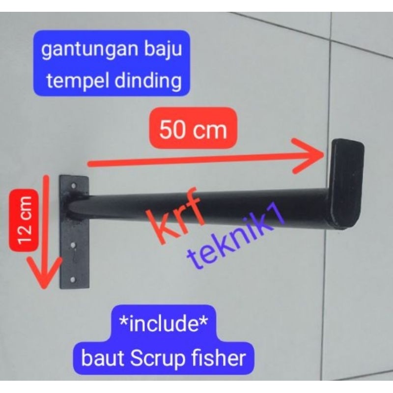 gantungan baju tempel dinding besi serbaguna kaitan besi centolan besi jemuran baju gantungan pakaia