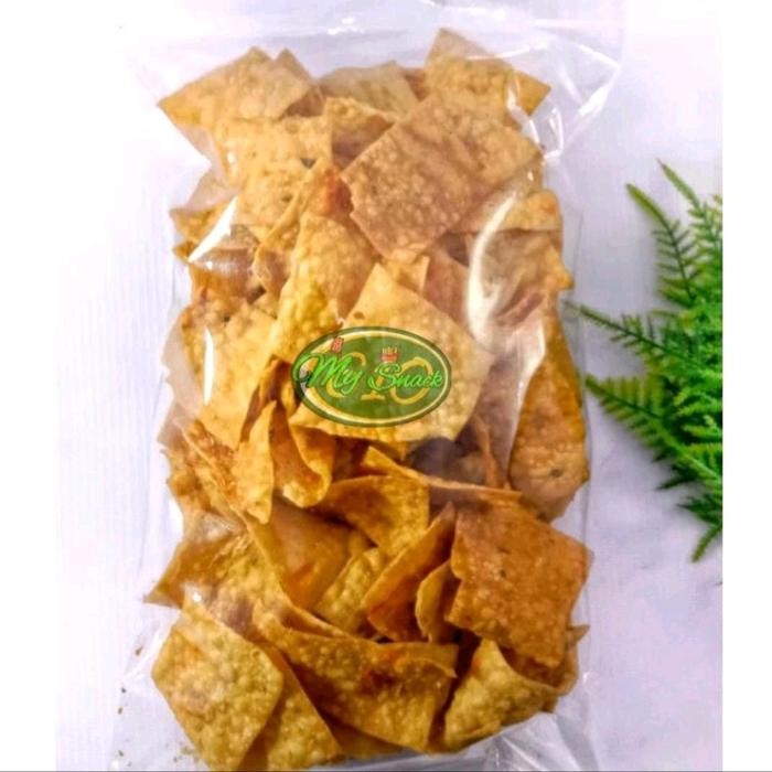 

KERUPUK KRIPIK BAWANG PANGSIT ASIN RENYAH 250GR Camilan Makanan Cemilan Snack murah halal Vanilla - Pangsit 250gr