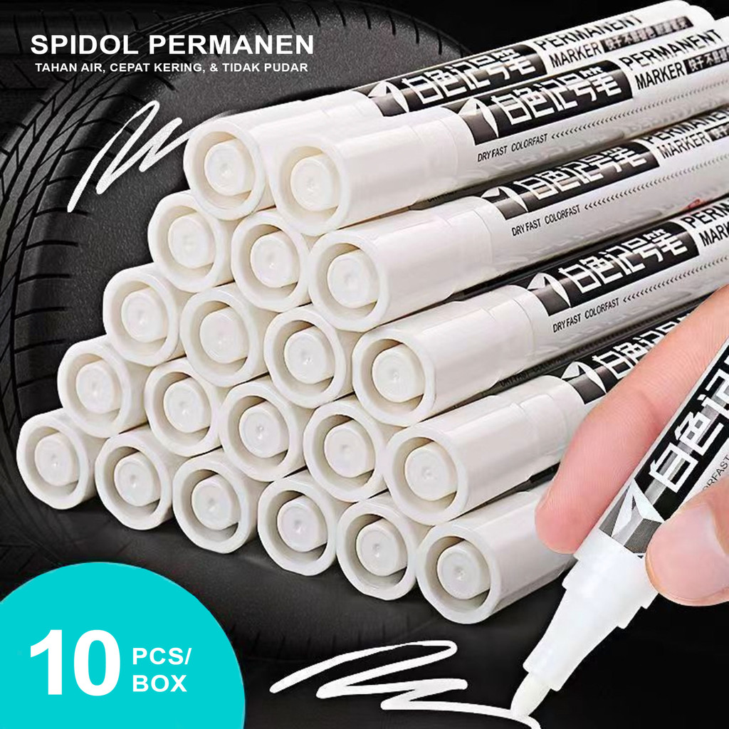 

Spidol Permanen Cyansnail Warna Hitam dan Putih Waterproof Berkualitas Untuk Penanda Ban Motor Ujung Serat 1mm
