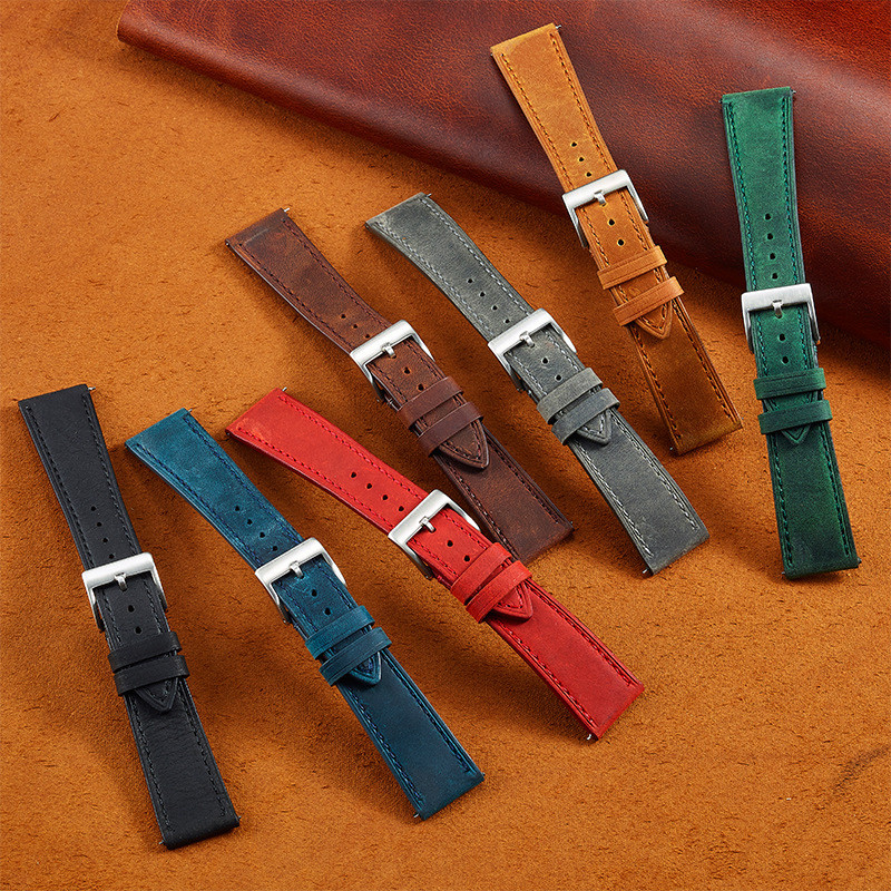 Vintage Watch Strap 18mm 19mm 20mm 21mm 22mm retro Cowhide Bracelet Watchband Smart Watch Band Acces