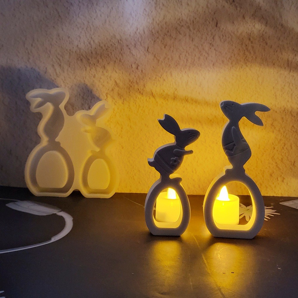 

Silicone Festival Ornament Mold DIY Resin Making Mold Art Candle Mold for Easter Party Decor